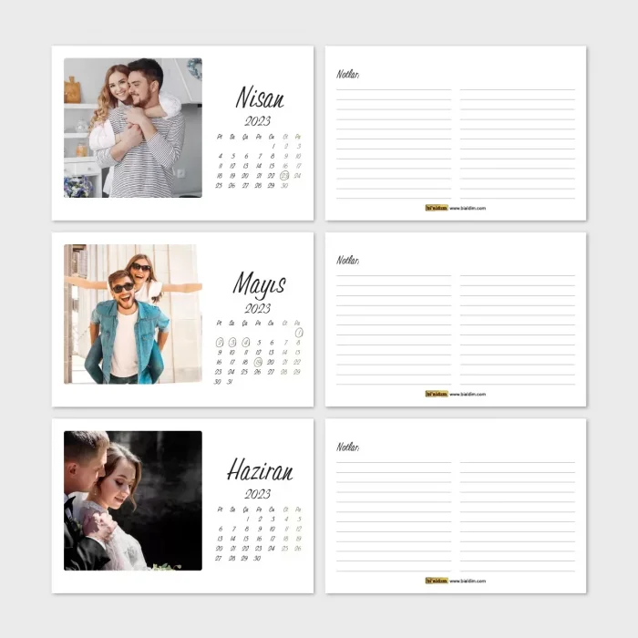 Kişiye Özel Fotoğraflı Takvim, 2026 Masa Takvimi