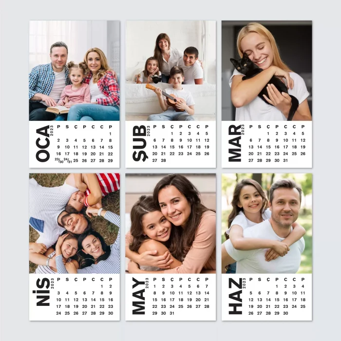 Kişiye Özel Fotoğraflı Takvim, Haftalık Planlamalı Kişiye Özel Takvim, Fotoğraflı Masa Takvimi, Kraft Üçgen 2025 Takvim, Organizer Takvim