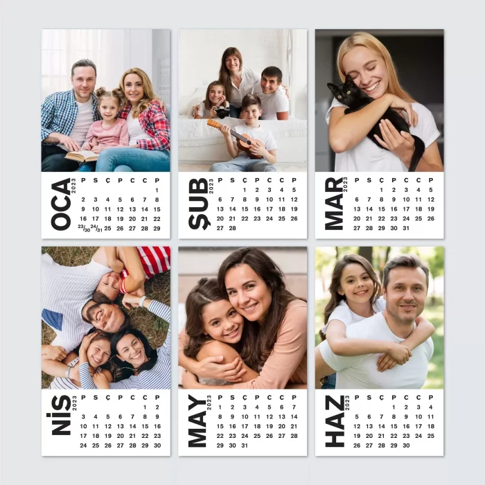 Kişiye Özel Fotoğraflı Takvim, Haftalık Planlamalı Kişiye Özel Takvim, Fotoğraflı Masa Takvimi, Kraft Üçgen 2026 Takvim, Organizer Takvim