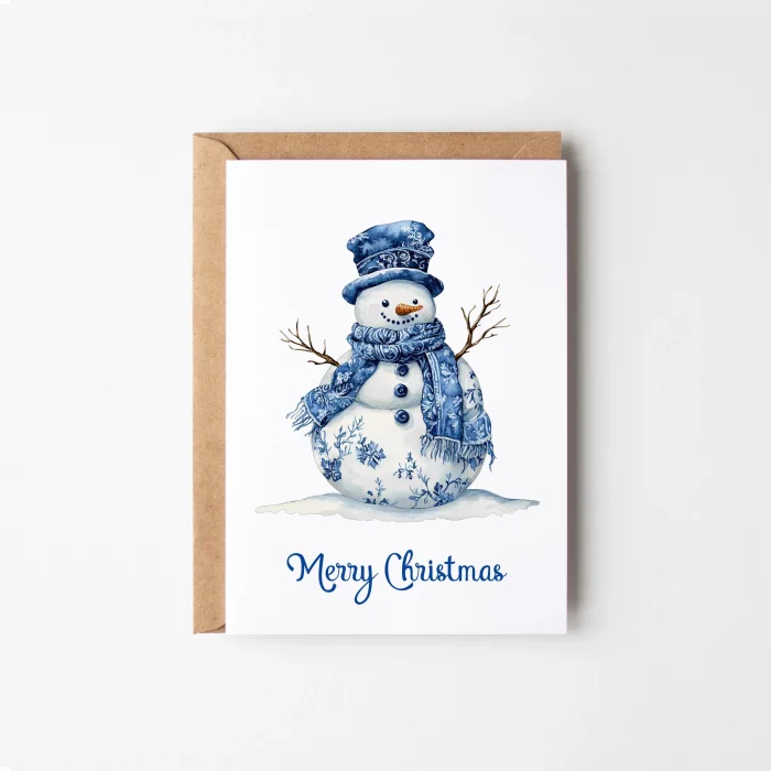 Mavi Desen Yeniyıl Kartları 8’li Set, Lüks Noel Kartları, Mutlu Yıllar Kartı, Tebrik Kartları