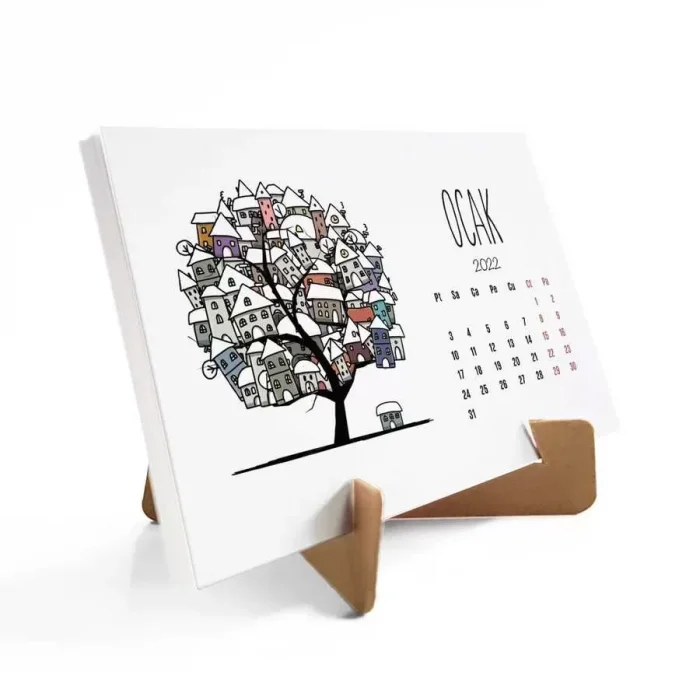 Mevsim Ağaç Takvim 2025 Masa Takvimi