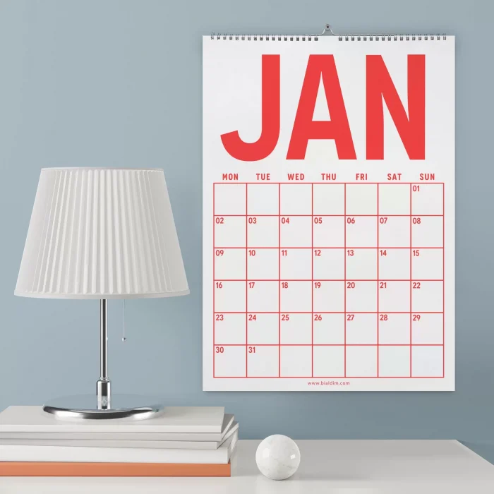 Renkli 2026 Duvar Takvimi, Aylık Planlama Duvar Takvimi, Duvar Planlayıcısı, Rengarenk