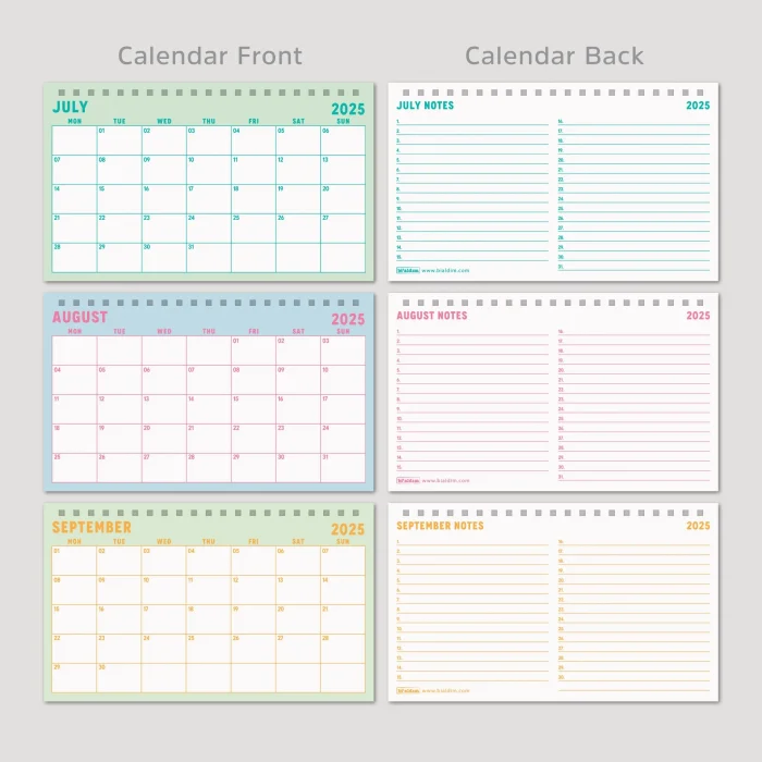 Renkli Sayfalar 2026 Aylık Planlayıcı Masa Takvimi, 2026 Masa Takvimi, Gökkuşağı Renkli Notluk Takvim, Rainbow 2026 Monthly Planner Desk Calendar