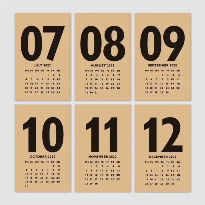 Siyah Kraft 2026 Masa Takvimi İngilizce Türkçe Takvim