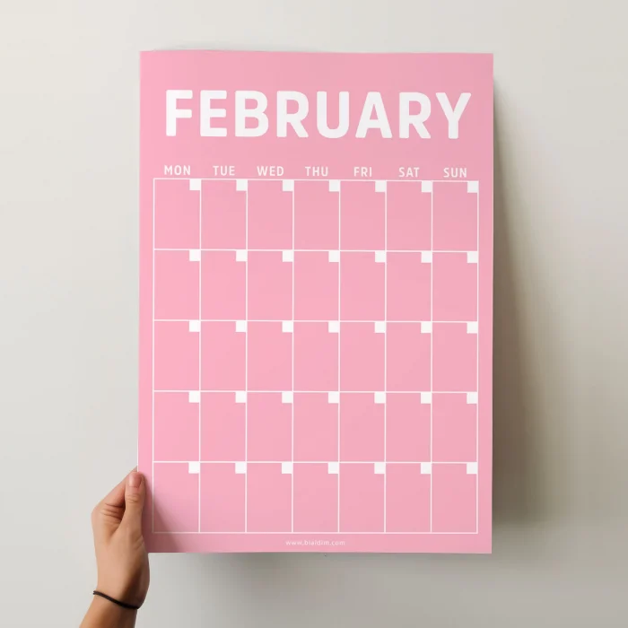 Sürekli Zamansız Takvim, 12 Aylık Tarihsiz Takvim, Aylık Planlayıcı Takvim, 33 x 48 cm, A4, Rengarenk Gökkuşağı Renkleri, Undated Monthly Wall Planner, Wall Calendar, Perpetual Calendar