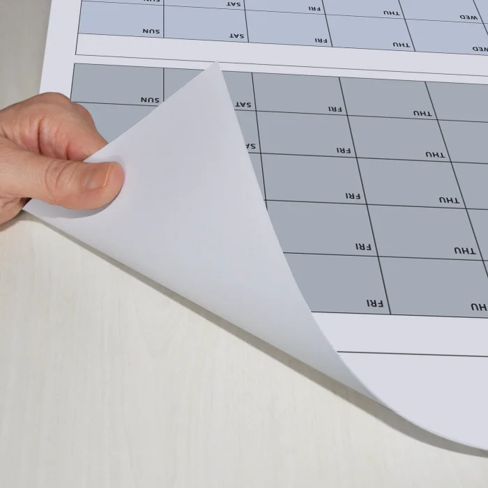 Tarihsiz Üç Aylık Duvar Takvimi, 90 Günlük Plan, Duvar Planlayıcı, Gri Renk - 35x50 cm