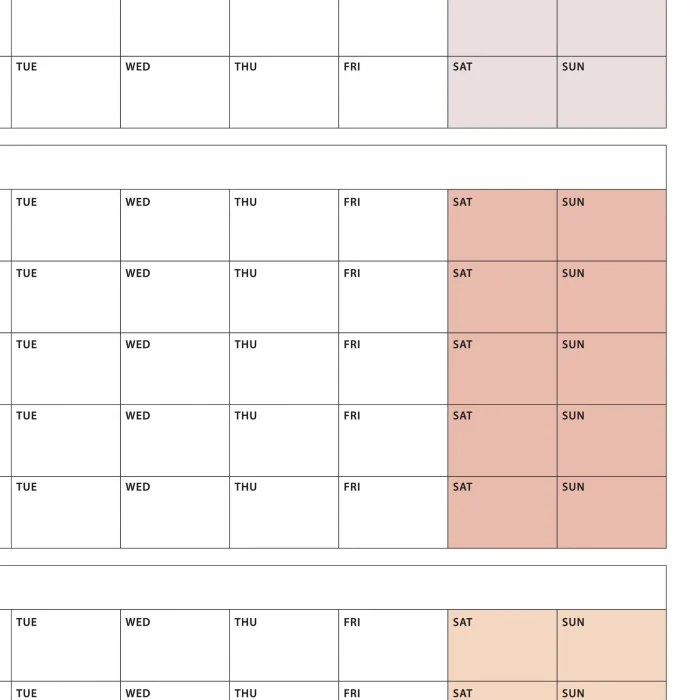 Tarihsiz Üç Aylık Duvar Takvimi Seti, Üç Aylık Duvar Planlayıcısı, 90 Günlük Takvim, 90 Günlük Plan - 35x50cm