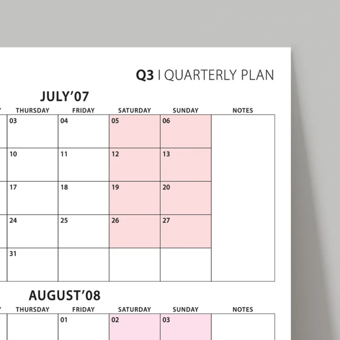 Üç Aylık Planlayıcı 2025 Duvar Takvimi Seti, 90 Günlük Planlama, 2025 Duvar Planlayıcı Takvim, Boho Renkler, 12 Hafta Planlayıcı Takvimi - 35x50cm