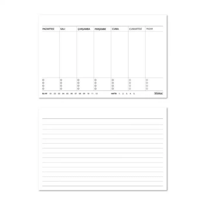 Vintage Çiçekli Haftalık Planlamalı 2025 Masa Takvimi