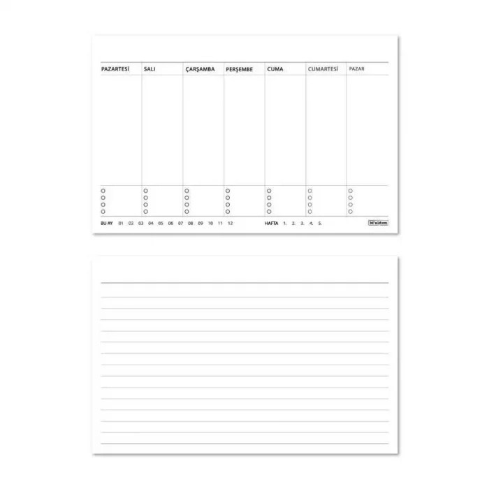 Vintage Çiçekli Haftalık Planlamalı 2026 Masa Takvimi