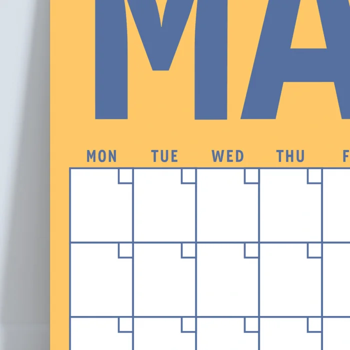 Zamansız Aylık Planlayıcı Dev Takvim, Sürekli Takvim, 12 Ay Tarihsiz Takvim, 33 x 48 cm, A4, Pastel Parlak Retro Renkler