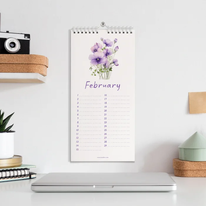 Zamansız Doğum Günü Takvimi | Doğum Ayı Çiçekleri | Hediyelik Takvim