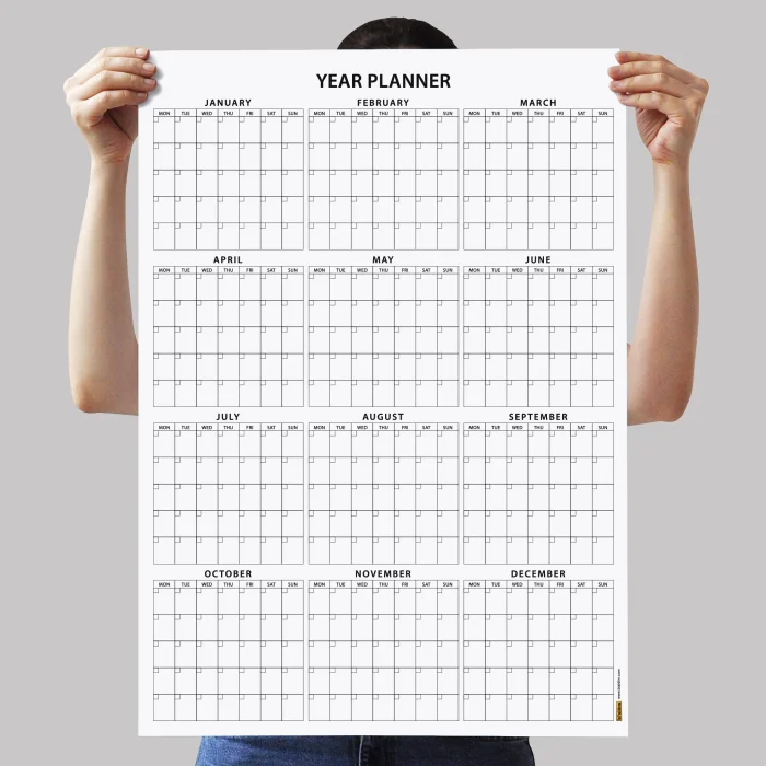 Zamansız Yıllık Planlayıcı Takvim, Sürekli Takvim, Tarihsiz Yıllık Planlayıcı Duvar Takvimi, Zamansız Takvim