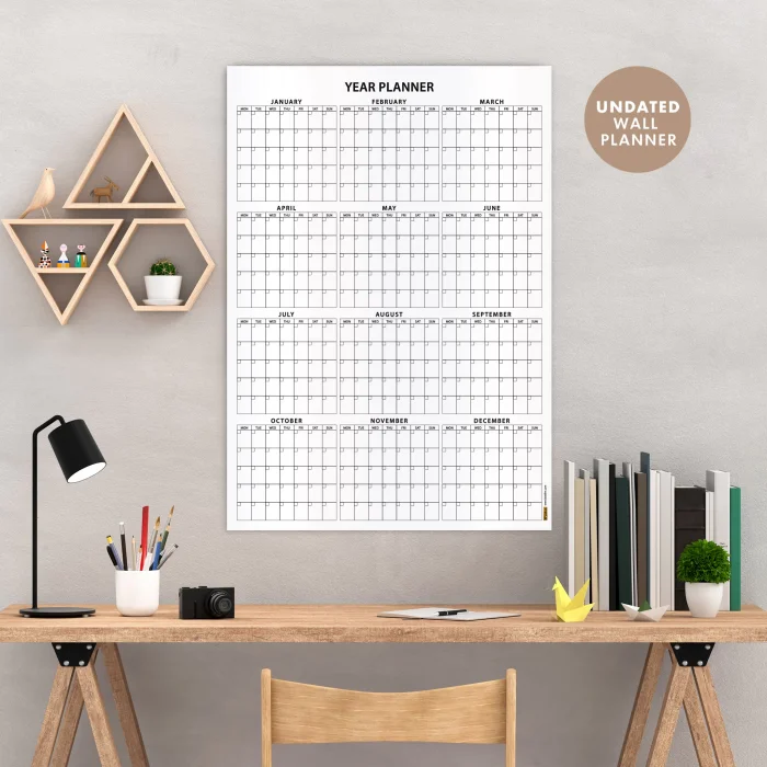 Zamansız Yıllık Planlayıcı Takvim, Sürekli Takvim, Tarihsiz Yıllık Planlayıcı Duvar Takvimi, Zamansız Takvim