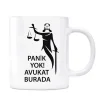 Avukatlara Özel Kupa Panik Yok Avukat Burada Adalet Heykeli
