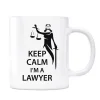Avukatlara Özel Kupa Keep Calm Im a Lawyer Adalet Heykeli