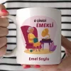 Kişiye Özel İsimli Kupa Bardak - O Şimdi Emekli