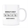Öğretmenler Gününe Özel İsimli Kupa Bardak - Worlds Best Teacher