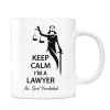 Avukatlara Özel İsimli Kupa Keep Calm Im a Lawyer Adalet Heykeli