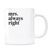 İkili Kupa Bardak - Mr Right Mrs Always Right