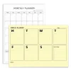 İkili Planlayıcı Set - Sarı Sayfalar Haftalık Planlama & Aylık Planlama Not Defteri