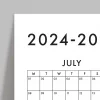 2025 -2026 Akademik Duvar Takvimi, TEMMUZ Başlangıçlı, Academic Wall Calendar