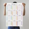 2025 Amerikan Standardı Takvim, Yıllık Planlayıcı Duvar Takvimi, Sunday Start Wall Planner