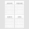 2025 Aylık Planlama Duvar Takvimi, Aylık Planlayıcı Takvim, Üstüne Yazılabilir