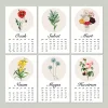 2025 Çiçekli Takvim, Ahşap Takvim, Çiçek Resimli Masa Takvimi, 2025 Takvim