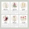 2025 Çiçekli Takvim, Ahşap Takvim, Çiçek Resimli Masa Takvimi, 2025 Takvim
