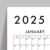 2025 Yıllık Planlayıcı Duvar Takvimi, 2025 Takvim