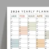 2025 Yıllık Planlayıcı Duvar Takvimi, Boho Renk Planlayıcı Takvim, 2025 Okul Takvimi