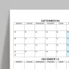 2026 -2027 Akademik Duvar Takvimi, Eylül Başlangıçlı, Academic Wall Calendar, Pastel Gökkuşağı Renkler