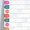 2026-2027 Akademik Duvar Takvimi | Eylül Başlangıçlı Yıllık Planlayıcı | Renkli Minimalist Duvar Planı | Okul ve Ofis için Büyük Boy Takvim