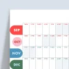 2026-2027 Akademik Duvar Takvimi | Eylül Başlangıçlı Yıllık Planlayıcı | Renkli Minimalist Duvar Planı | Okul ve Ofis için Büyük Boy Takvim