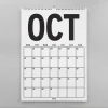 2026 - 2027 Spiralli Akademik Duvar Takvimi, 33 x 48 cm Takvim, A4 Takvim, Eylül Başlangıçlı, Academic Wall Calendar