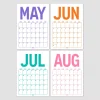 2026 - 2027 Spiralli Akademik Duvar Takvimi, A4 Takvim, 33 x 48 cm Takvim, Eylül Başlangıçlı, Academic Wall Calendar