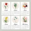 2026 Çiçekli Takvim, Ahşap Takvim, Çiçek Resimli Masa Takvimi, 2026 Takvim