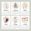 2026 Çiçekli Takvim, Ahşap Takvim, Çiçek Resimli Masa Takvimi, 2026 Takvim