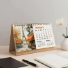 2026 Paris Masa Takvimi - Önceki ve Sonraki Ay Görünümlü Vintage Paris İllüstrasyonlu Takvim | Eyfel Kulesi, Louvre, Seine River, Montmartre Temalı