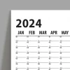 2026 Yıllık Planlayıcı Duvar Takvimi, 2026 Takvim, Büyük Duvar Takvimi, Siyah Beyaz Takvim