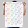 2026 Yıllık Planlayıcı Duvar Takvimi, Gökkuşağı Renkleri, Rainbow, Dikey