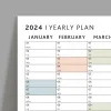 2026 Yıllık Planlayıcı Duvar Takvimi, Planlayıcı Takvim, Yatay Poster Planlayıcı Takvim