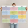 2026 Yıllık Planlayıcı Duvar Takvimi, Rengarenk Pastel Renkler