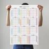 2027 Amerikan Standardı Takvim, Yıllık Planlayıcı Duvar Takvimi, Sunday Start Wall Planner