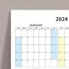 2027 Amerikan Standardı Takvim, Yıllık Planlayıcı Duvar Takvimi, Sunday Start Wall Planner