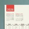 2027 Çok Dilli Takvim, Dil Öğrenme Aylık Planlayıcı Takvimi, İngilizce, Almanca, Fransızca, İspanyolca Takvim, Eğitici Takvim, Önceki ve Sonraki Ay Takvim, 33x65 cm (13x25.5 inç)