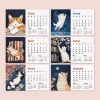 2027 Kedili Masa Takvimi | Üç Aylık Takvim - Önceki Ay Sonraki Ay | Kedi Severlere Hediye