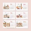 2027 Masa Takvimi - Dünya Şehirleri & Ünlü İkonik Simge Yapıları | Paris, Londra, İstanbul, New York, Marrakech, Tokyo, Floransa, Santorini, Amsterdam