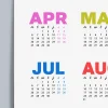 2027 Rengarenk Duvar Takvimi – Canlı Renkli Modern Yıllık Takvim